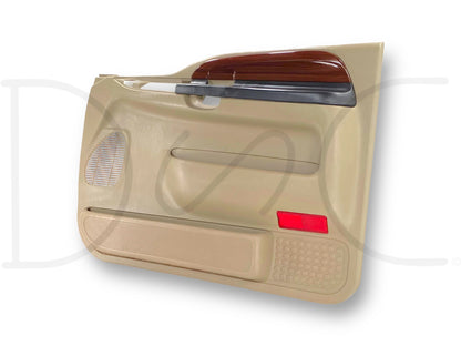 05-07 Ford F250 F350 Lariat RH Right Passenger Front Door Panel Tan OE