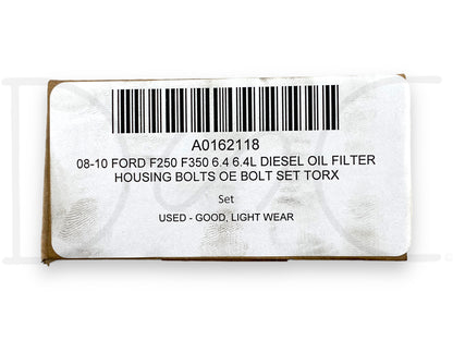 08-10 Ford F250 F350 6.4 6.4L Diesel Oil Filter Housing Bolts OE Bolt Set Torx