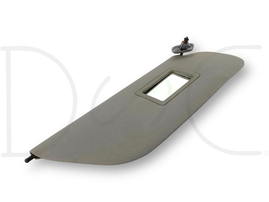 99-01 Ford F250 F350 RH Right Passenger Sun Visor Gray Cloth W/ Mirror OEM