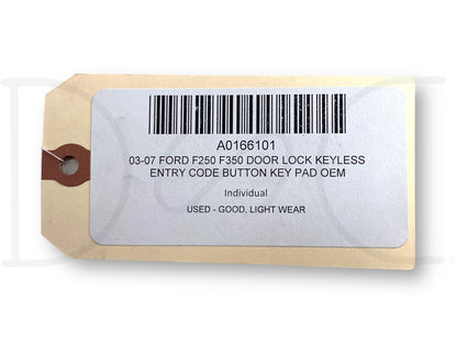 03-07 Ford F250 F350 Door Lock Keyless Entry Code Button Key Pad OEM