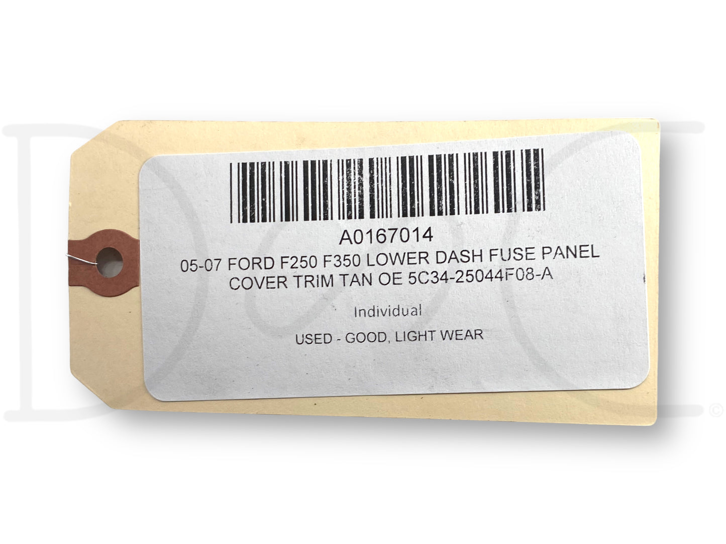 05-07 Ford F250 F350 Lower Dash Fuse Panel Cover Trim Tan OE 5C34-25044F08-A