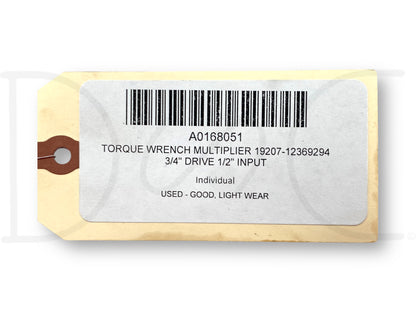 Torque Wrench Multiplier 19207-12369294 3/4" Drive 1/2" Input