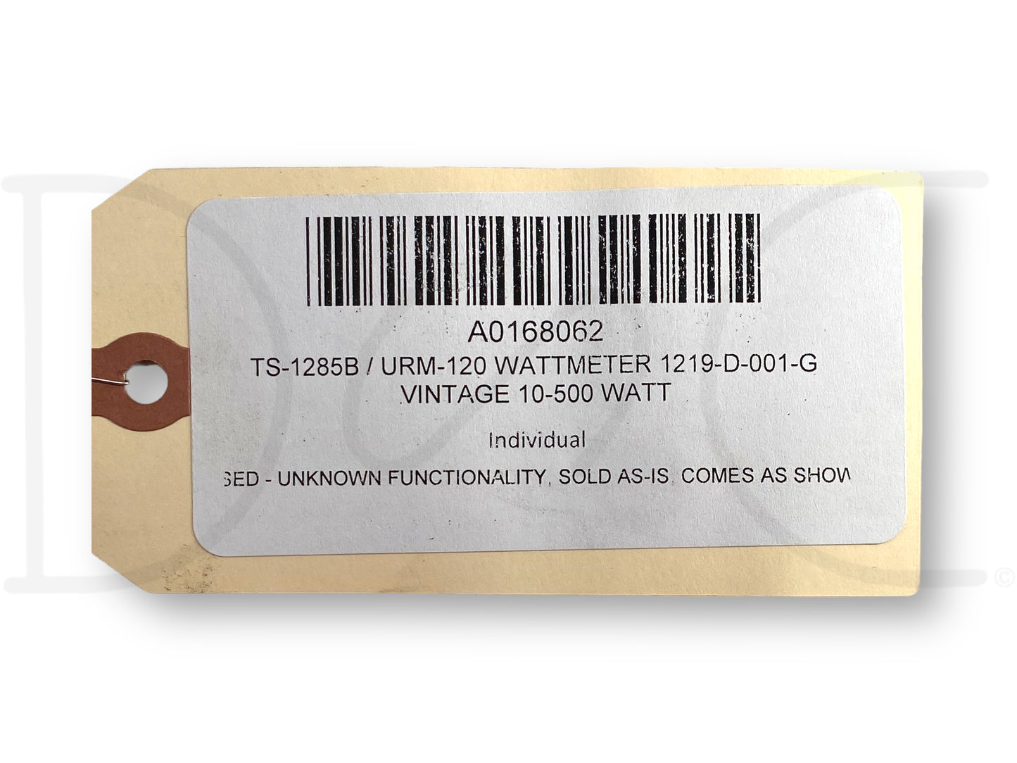 Ts-1285B / Urm-120 Wattmeter 1219-D-001-G Vintage 10-500 Watt