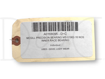 Mcgill Precision Bearing Ms-51962-16 Nos Inner Race Bearing