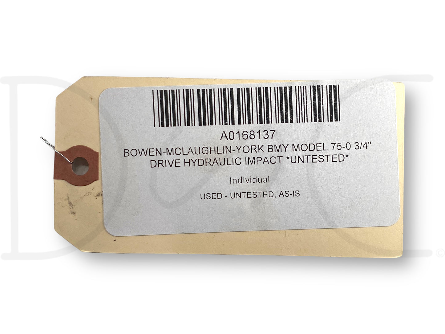 Bowen-Mclaughlin-York Bmy Model 75-0 3/4" Drive Hydraulic Impact *Untested*