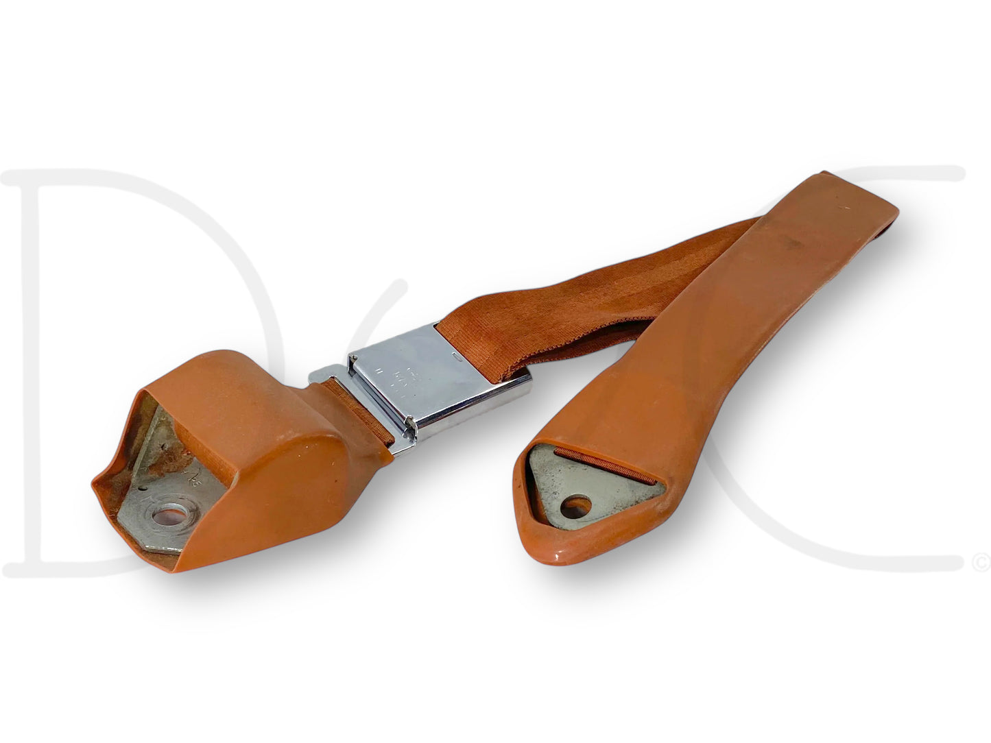 1967 Ford Thunderbird RH Right Passenger Front Seat Belt Seatbelt & Buckle Tan