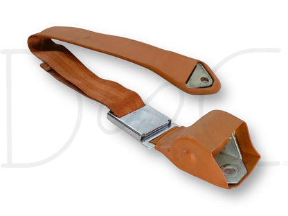 1967 Ford Thunderbird RH Right Passenger Front Seat Belt Seatbelt & Buckle Tan