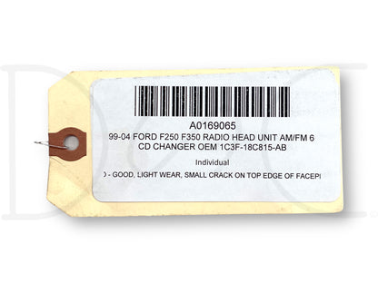 99-04 Ford F250 F350 Radio Head Unit Am/Fm OEM 1C3F-18C815-Ab *See Description*