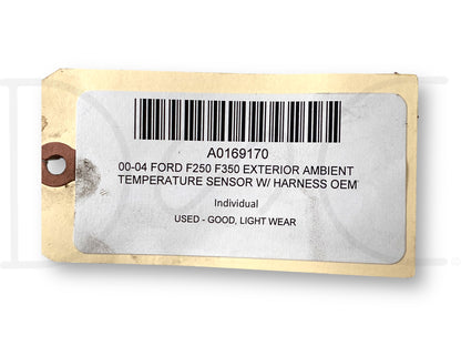 00-04 Ford F250 F350 Exterior Ambient Temperature Sensor W/ Harness OEM