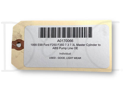 1999 E99 Ford F250 F350 7.3 7.3L Master Cylinder To ABS Pump Line OE