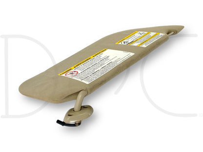 02-07 Ford F250 F350 LH Left Driver Sun Visor Tan W/ Illuminated Mirror OEM