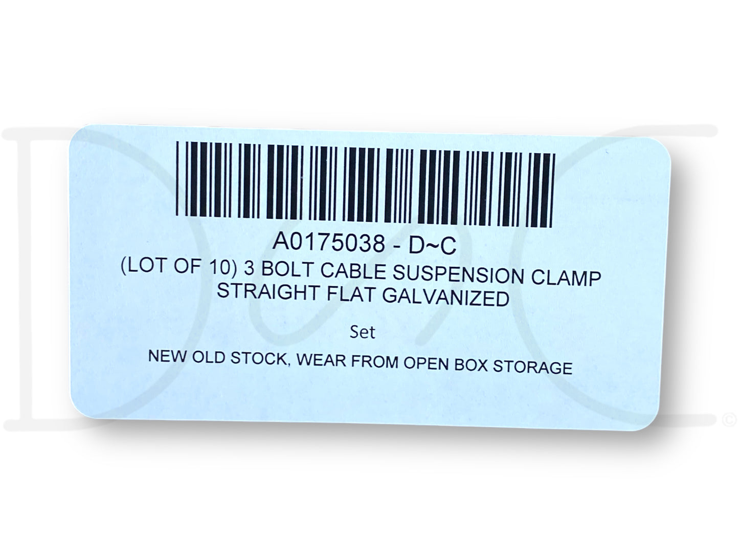 (Lot Of 10) 3 Bolt Cable Suspension Clamp Straight Flat Galvanized