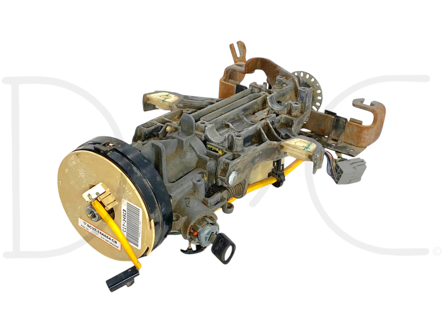 05-07 Ford F250 F350 Tilt Steering Column Auto Trans W/ Key & Clockspring OE