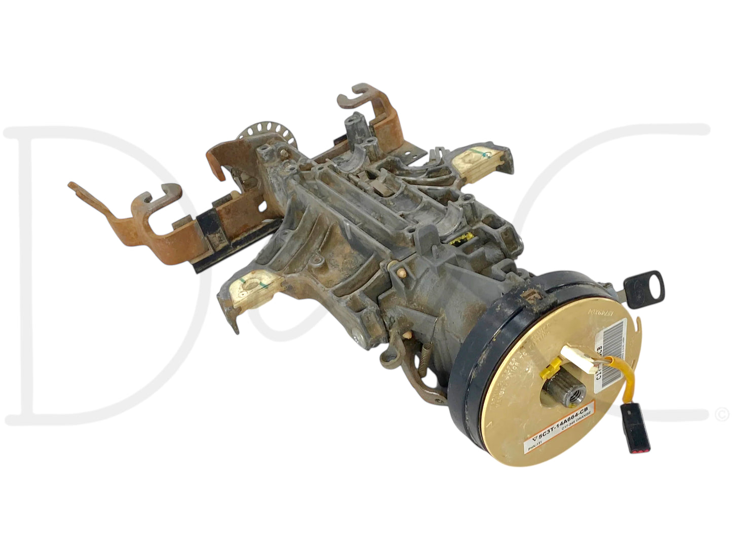 05-07 Ford F250 F350 Tilt Steering Column Auto Trans W/ Key & Clockspring OE