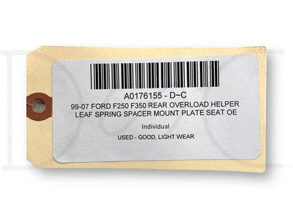 99-07 Ford F250 F350 Rear Overload Helper Leaf Spring Spacer Mount Plate Seat OE