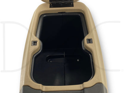 99-07 Ford F250 F350 Super Duty Lariat Center Console Floor Storage Tan *Blem*