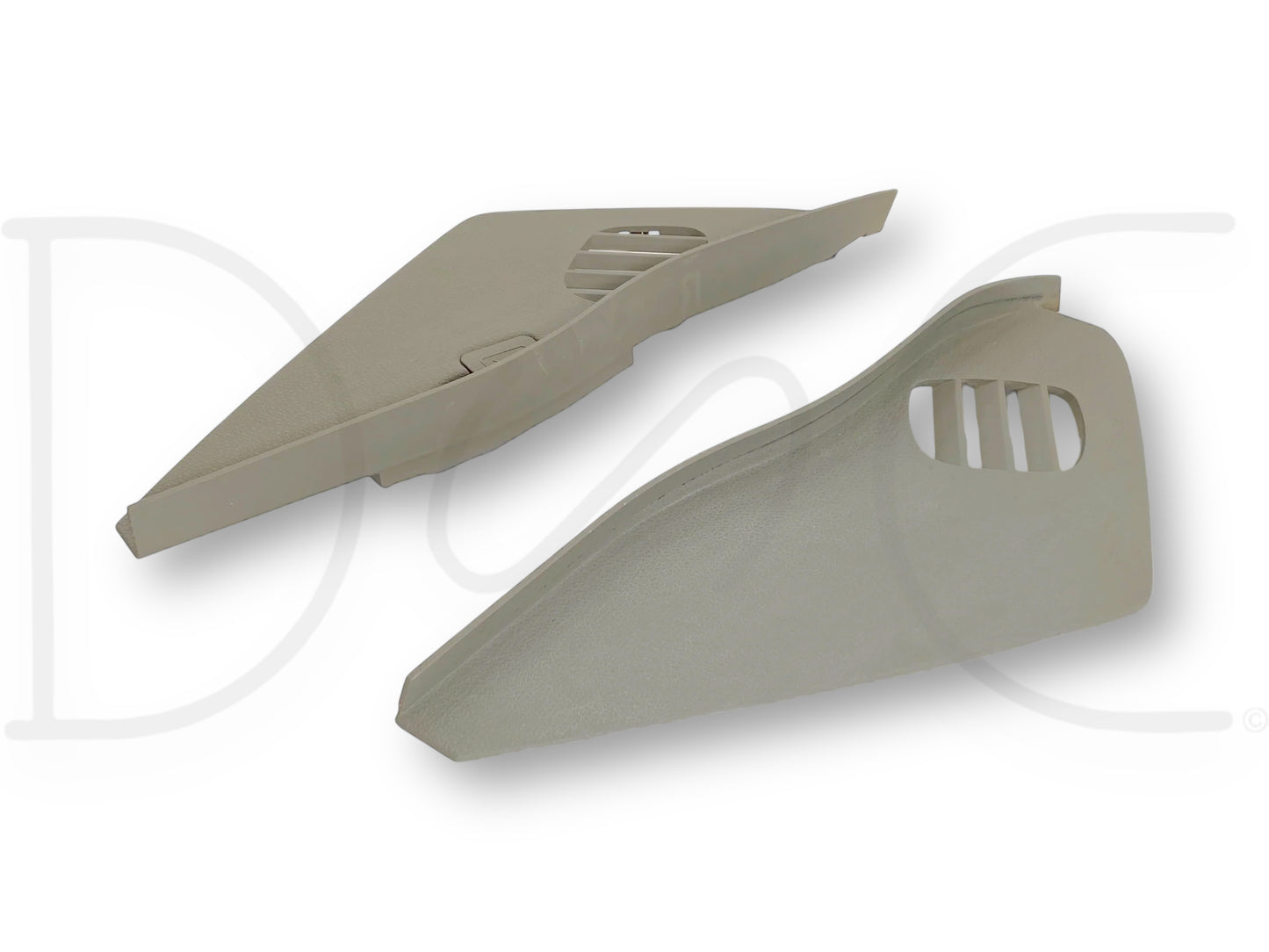 08-10 Ford F250 F350 LH RH Dash End Side Defrost Vent Trim Set Stone OE