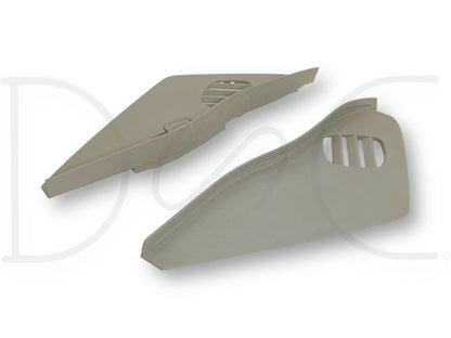 08-10 Ford F250 F350 LH RH Dash End Side Defrost Vent Trim Set Stone OE