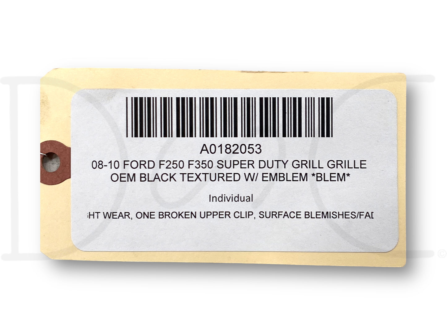 08-10 Ford F250 F350 Super Duty Grill Grille OEM Black Textured W/ Emblem *Blem*