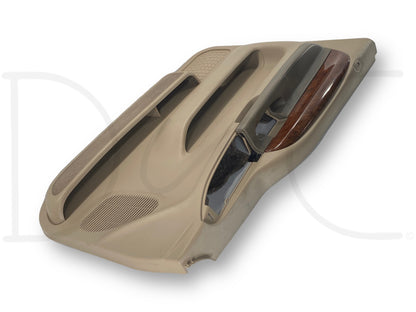 99-04 Ford F250 F350 Lariat LH Left Driver Front Door Panel Power Tan OE