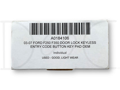 03-07 Ford F250 F350 Door Lock Keyless Entry Code Button Key Pad OEM