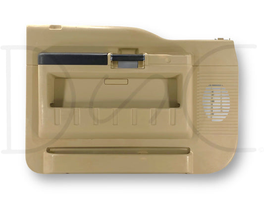 08-10 Ford F250 F350 Lariat LH Left Driver Front Door Panel Camel Tan OE
