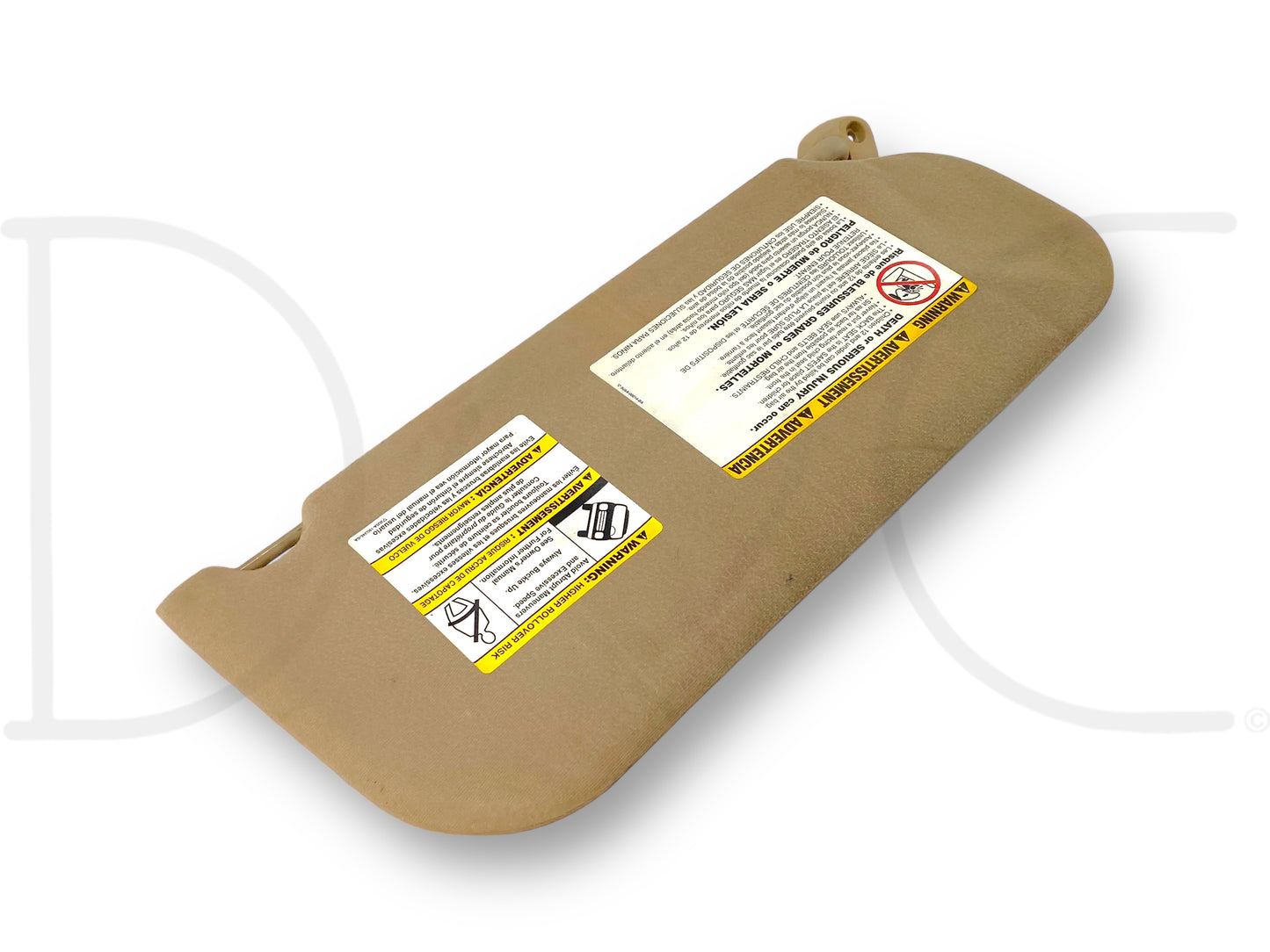 08-10 Ford F250 F350 LH Left Driver Sun Visor Camel Tan W/ Lighted Mirror OEM