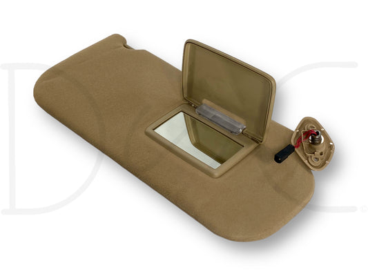 08-10 Ford F250 F350 RH Right Passenger Sun Visor Camel Tan W/ Lighted Mirror