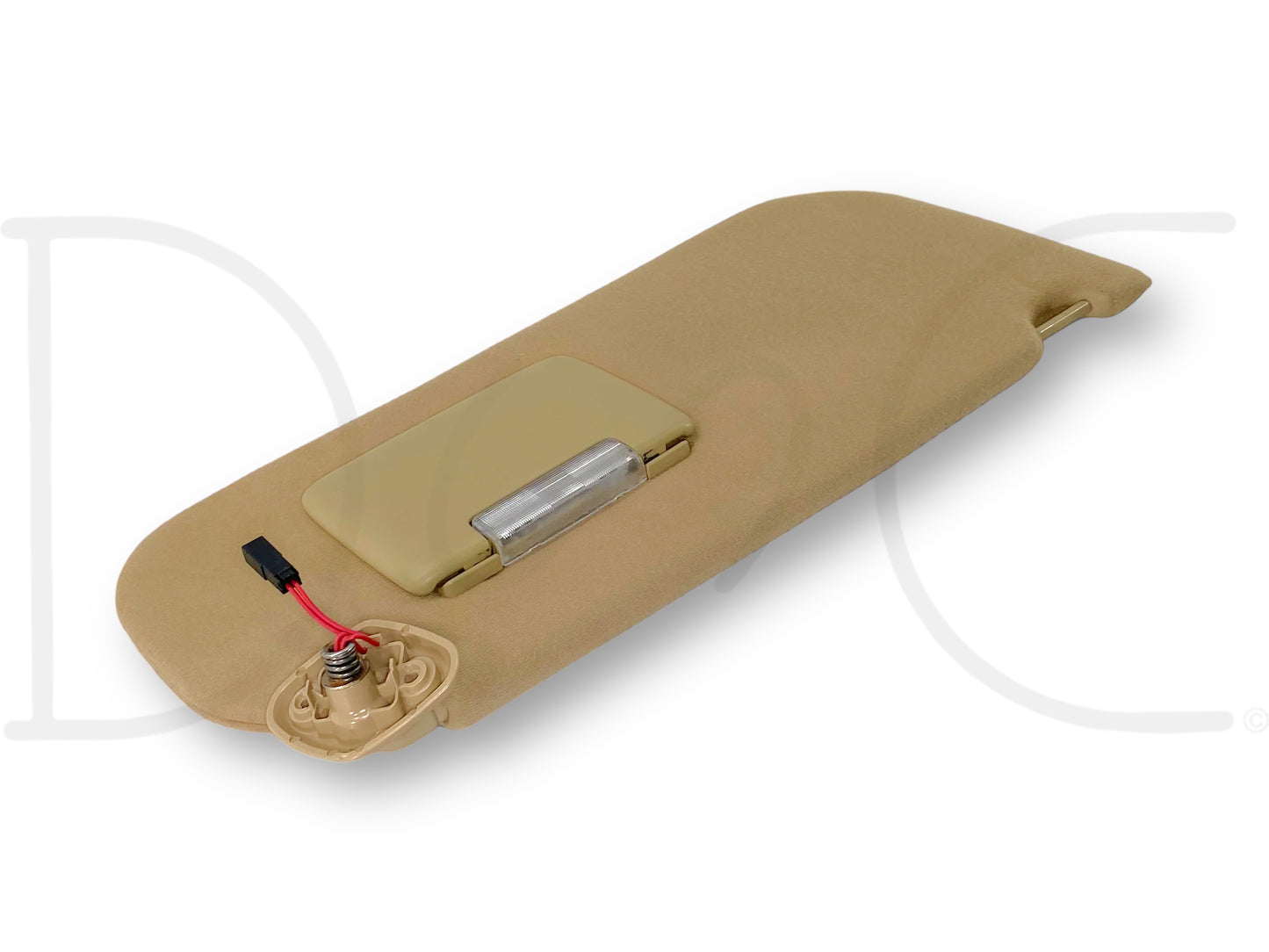 08-10 Ford F250 F350 RH Right Passenger Sun Visor Camel Tan W/ Lighted Mirror