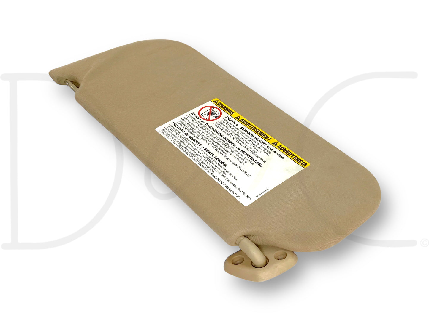 08-10 Ford F250 F350 RH Right Passenger Sun Visor Camel Tan W/ Lighted Mirror