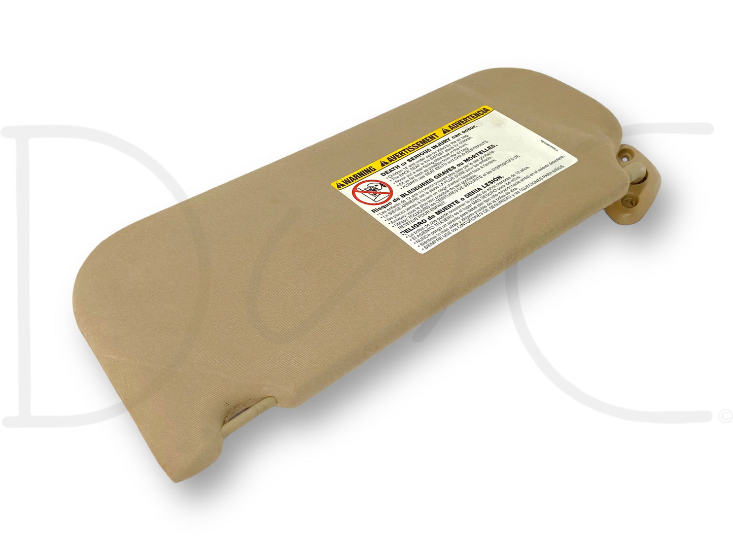 08-10 Ford F250 F350 RH Right Passenger Sun Visor Camel Tan W/ Lighted Mirror