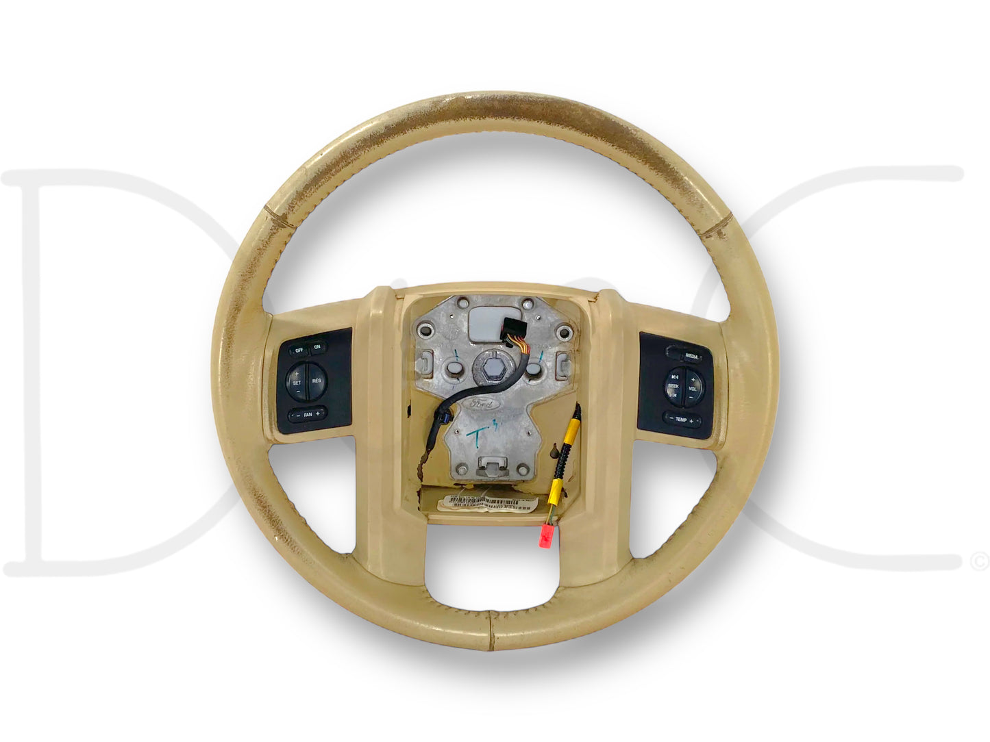 08-10 Ford F250 F350 Steering Wheel Camel Tan Leather Temp Audio Cruise Control