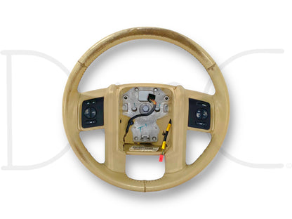 08-10 Ford F250 F350 Steering Wheel Camel Tan Leather Temp Audio Cruise Control