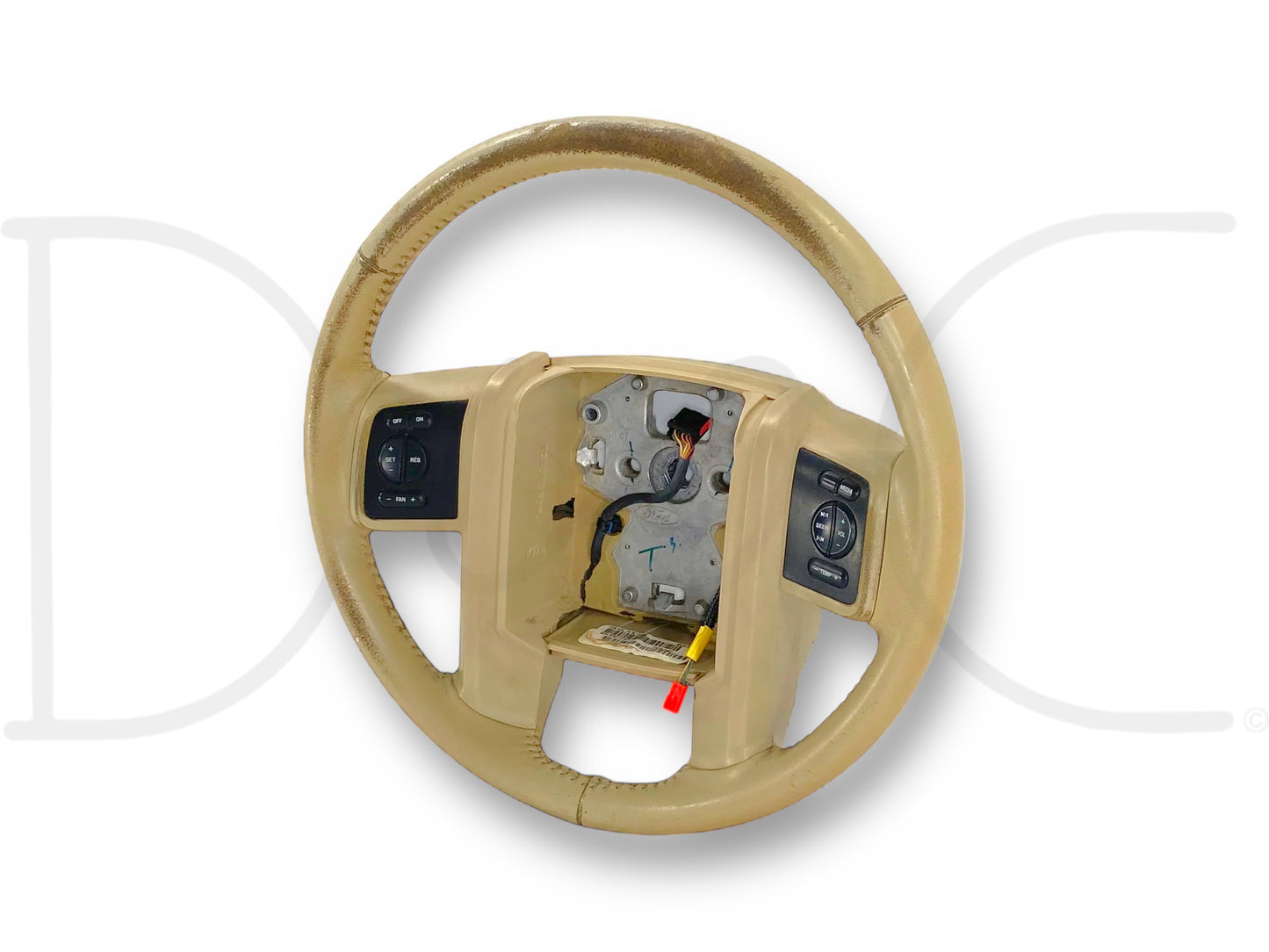 08-10 Ford F250 F350 Steering Wheel Camel Tan Leather Temp Audio Cruise Control
