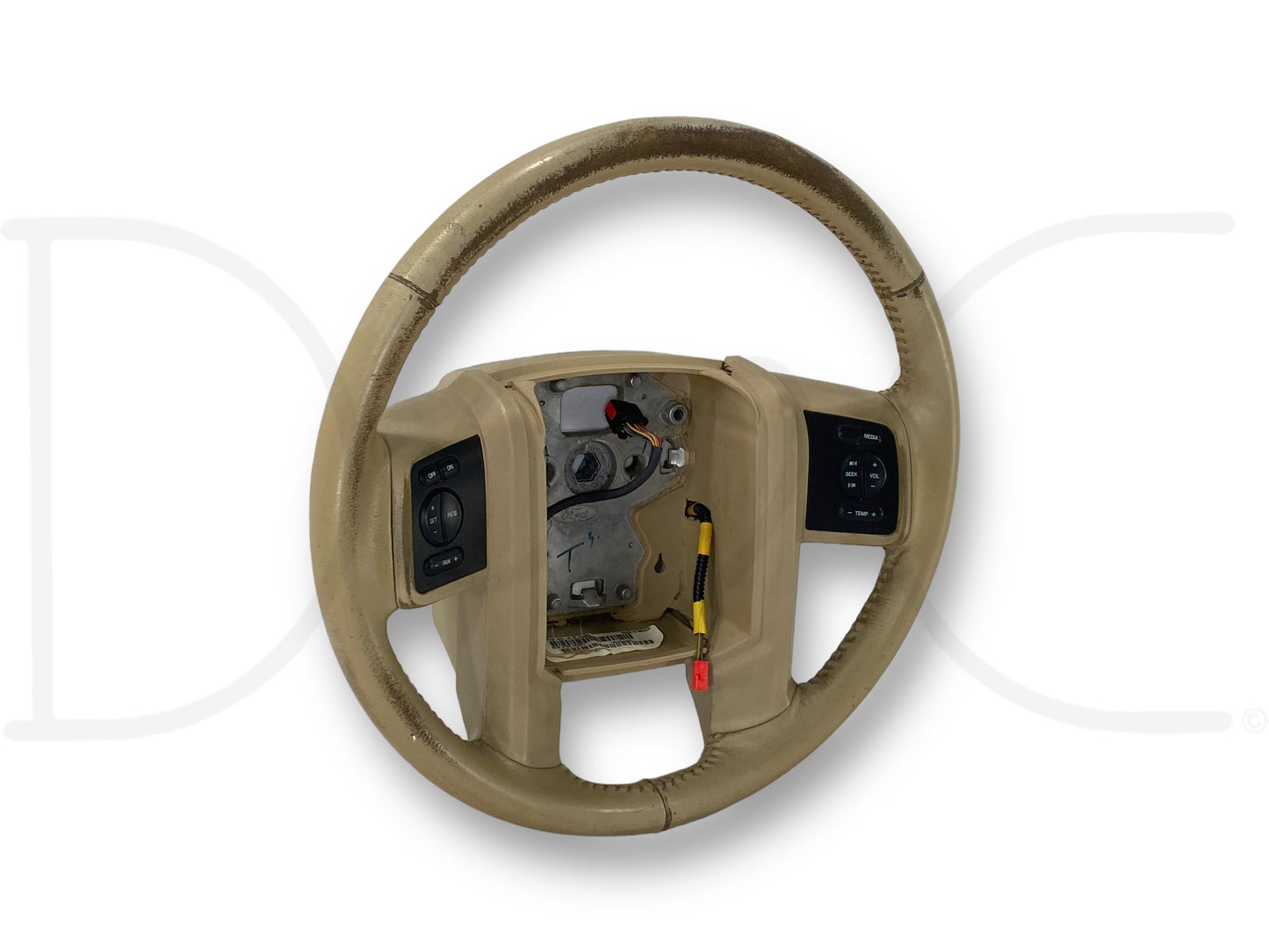 08-10 Ford F250 F350 Steering Wheel Camel Tan Leather Temp Audio Cruise Control