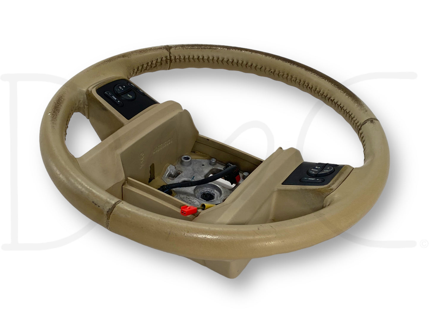 08-10 Ford F250 F350 Steering Wheel Camel Tan Leather Temp Audio Cruise Control