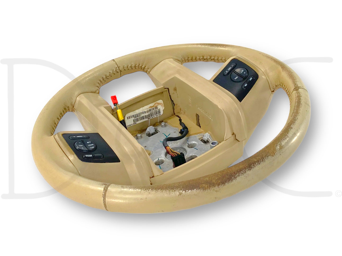 08-10 Ford F250 F350 Steering Wheel Camel Tan Leather Temp Audio Cruise Control