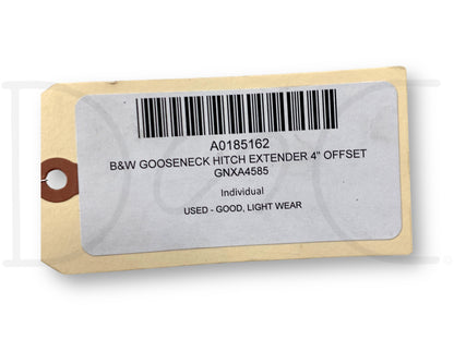 B&W Gooseneck Hitch Extender 4" Offset Gnxa4585
