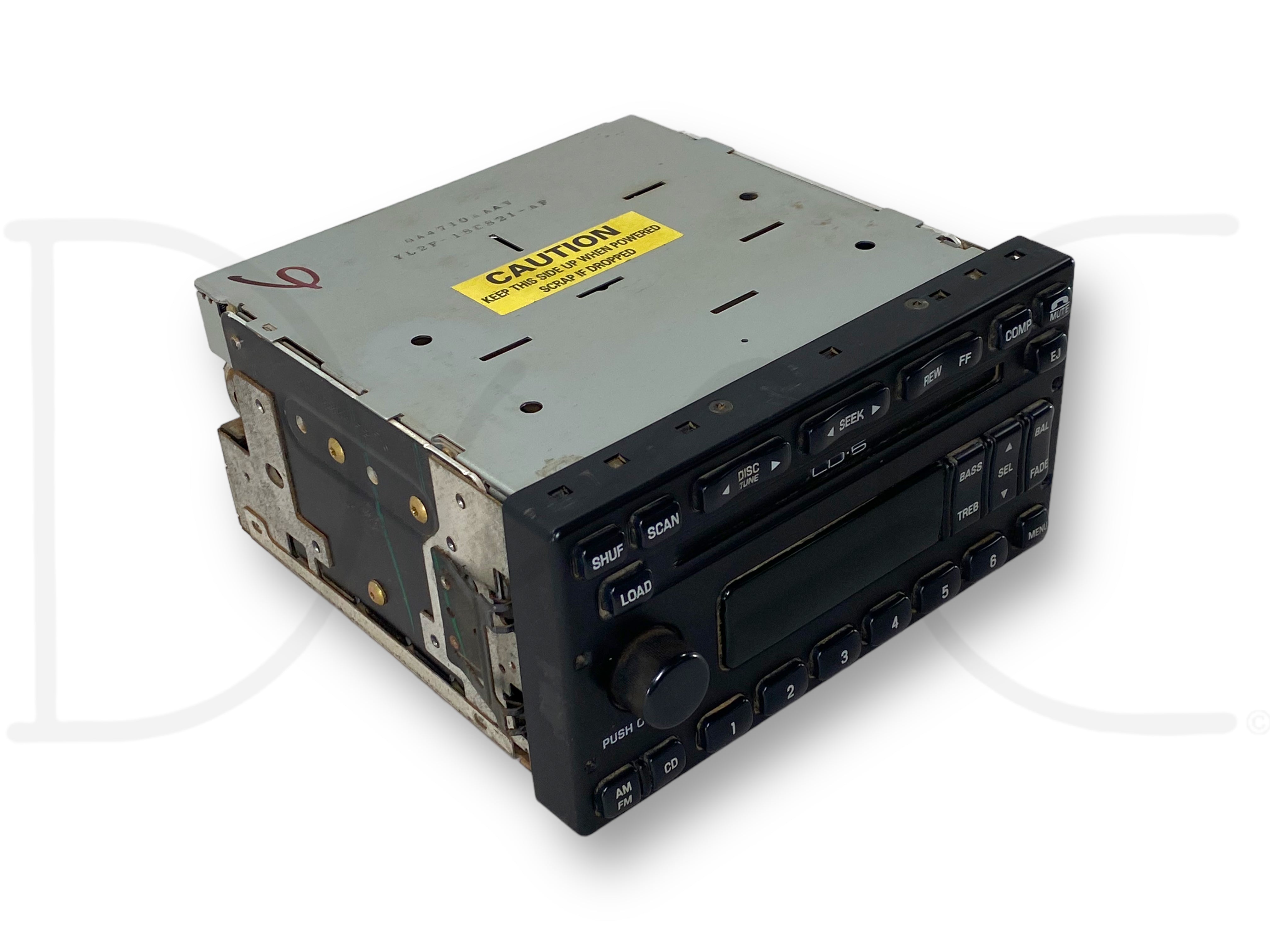 99-04 Ford F250 F350 FACTORY RADIO HEAD UNIT AM/FM 6 CD CASSETTE OEM ...
