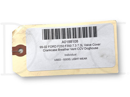 99-02 Ford F250 F350 7.3 7.3L Valve Cover Crankcase Breather Vent CCV Doghouse