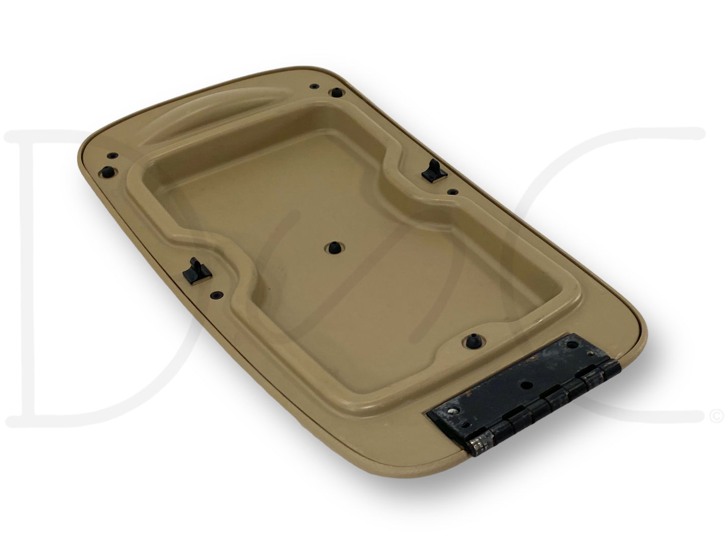 05-07 Ford F250 F350 Super Duty Lariat Center Console Lid Tan / Wood Grain OE