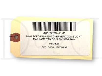 99-07 Ford F250 F350 Overhead Dome Light Map Lamp Tan OE 1L34-13776-Aaw