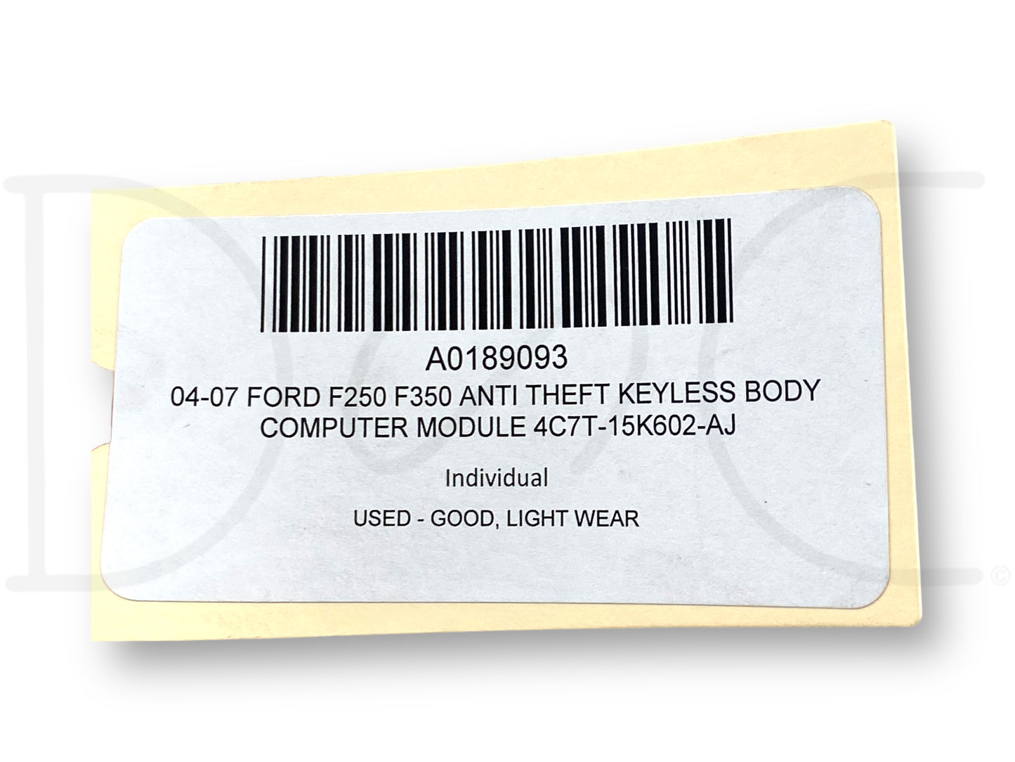 04-07 Ford F250 F350 Anti Theft Keyless Body Computer Module 4C7T-15K602-Aj