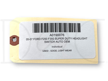 05-07 Ford F250 F350 Super Duty Headlight Switch Auto OEM