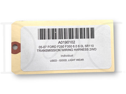 05-07 Ford F250 F350 6.0 6.0L 5R110 Transmission Wiring Harness 2WD