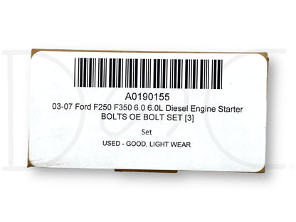 03-07 Ford F250 F350 6.0 6.0L Diesel Engine Starter Bolts OE Bolt Set [3]