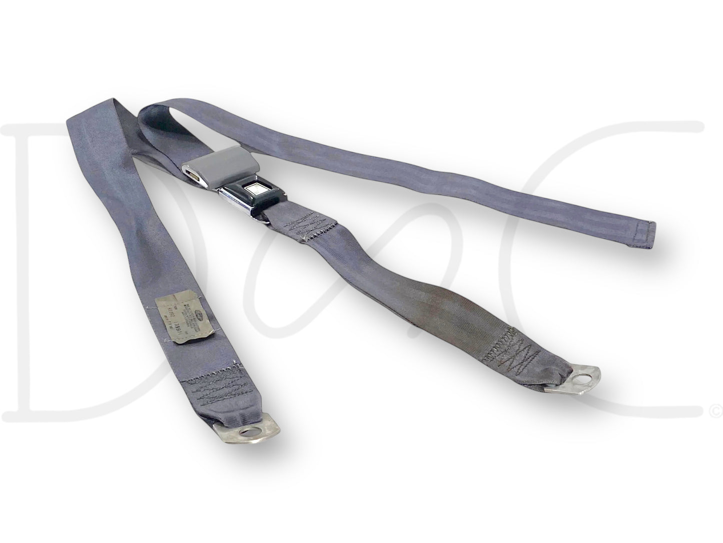 94-97 Ford F250 F350 Rear Seat Center Lap Belt Seatbelt W/ Latch Opal Gray OE