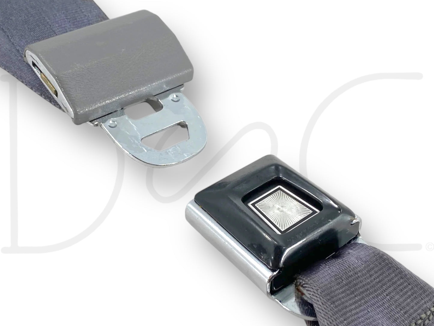 94-97 Ford F250 F350 Rear Seat Center Lap Belt Seatbelt W/ Latch Opal Gray OE