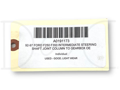 92-97 Ford F250 F350 Intermediate Steering Shaft Joint Column To Gearbox OE