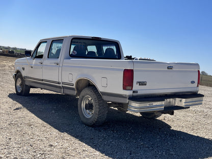 95-97 Ford F250 F350 Crew Cab LH Left Driver Rear Door White / Silver